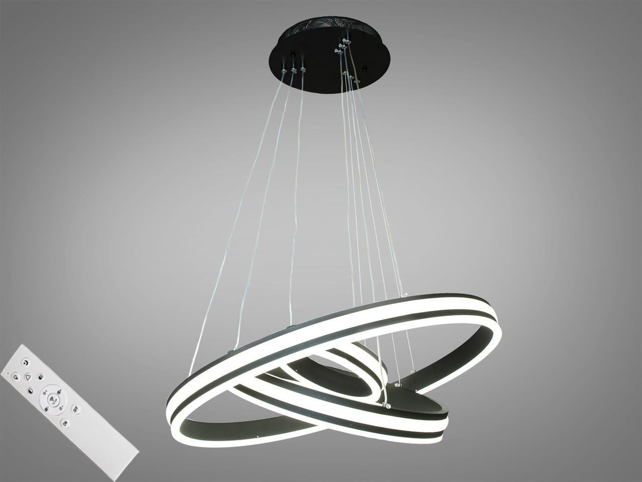 Люстра LED Diasha MD55040-3A-600 + 400 + 200BK R 175 W Чорний Люстра LED Diasha MD55040-3A-600 + 400 + 200BK R 175 W Чорний