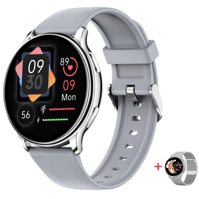 Смарт-годинник UWatch Smart Melisia Silver Rubber з ремінцями 2 шт. (2025) - фото 2 Смарт-годинник UWatch Smart Melisia Silver Rubber з ремінцями 2 шт. (2025) - фото 2