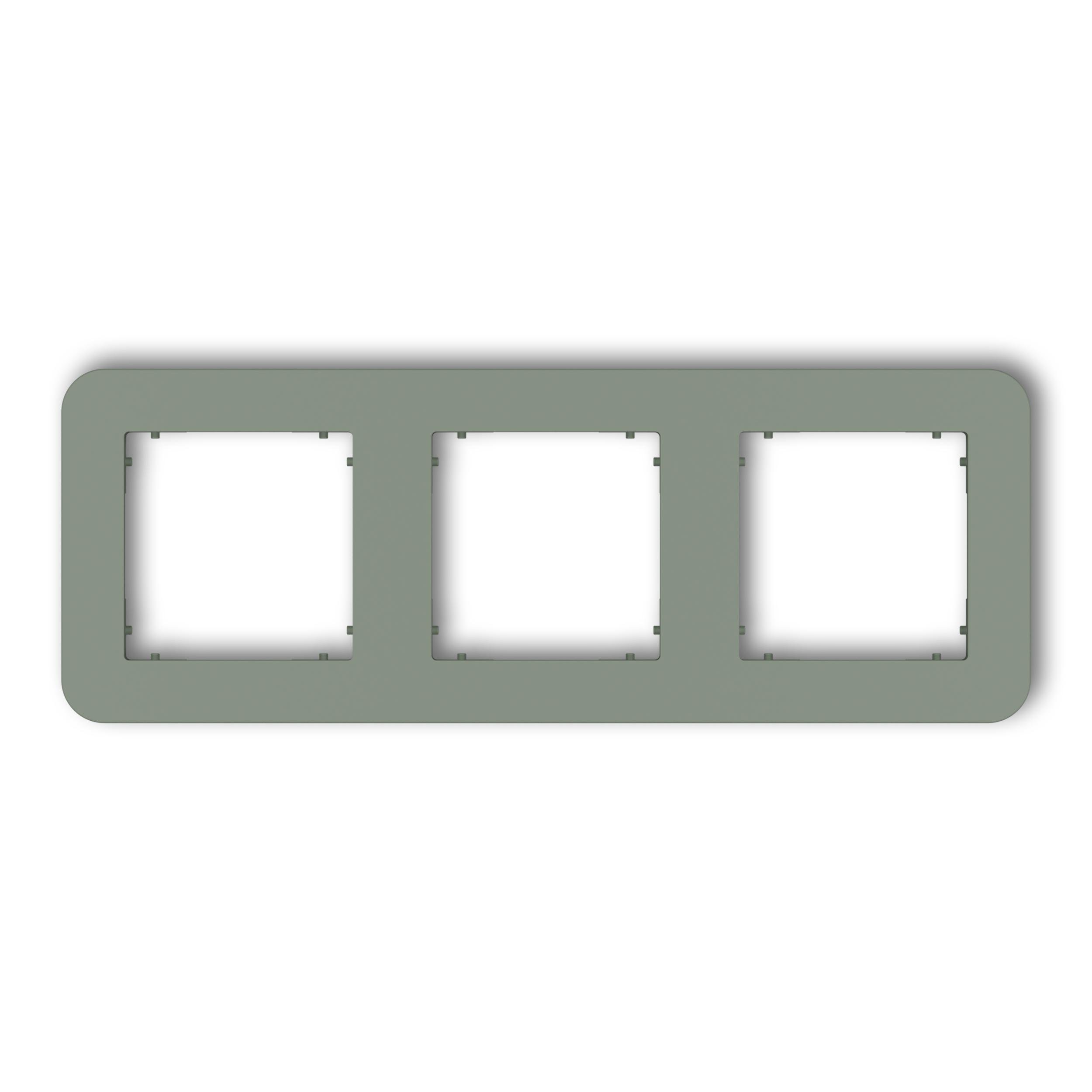 Рамка потрійна універсальна закруглена Karlik Mini Шавлія (61MRTZ-3)