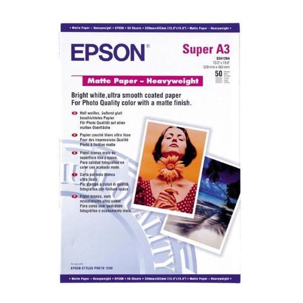 Бумага матовая Epson A3+ Matte Paper-Heavyweight 50 листов (C13S041264)