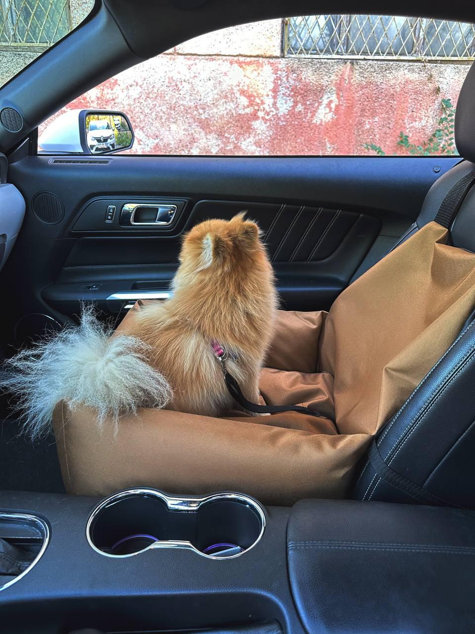 Автокресло-автогамак Incor для собак и кошек с чехлом 52x52 см Коричневый (К-52) - фото 6 Автокресло-автогамак Incor для собак и кошек с чехлом 52x52 см Коричневый (К-52) - фото 6