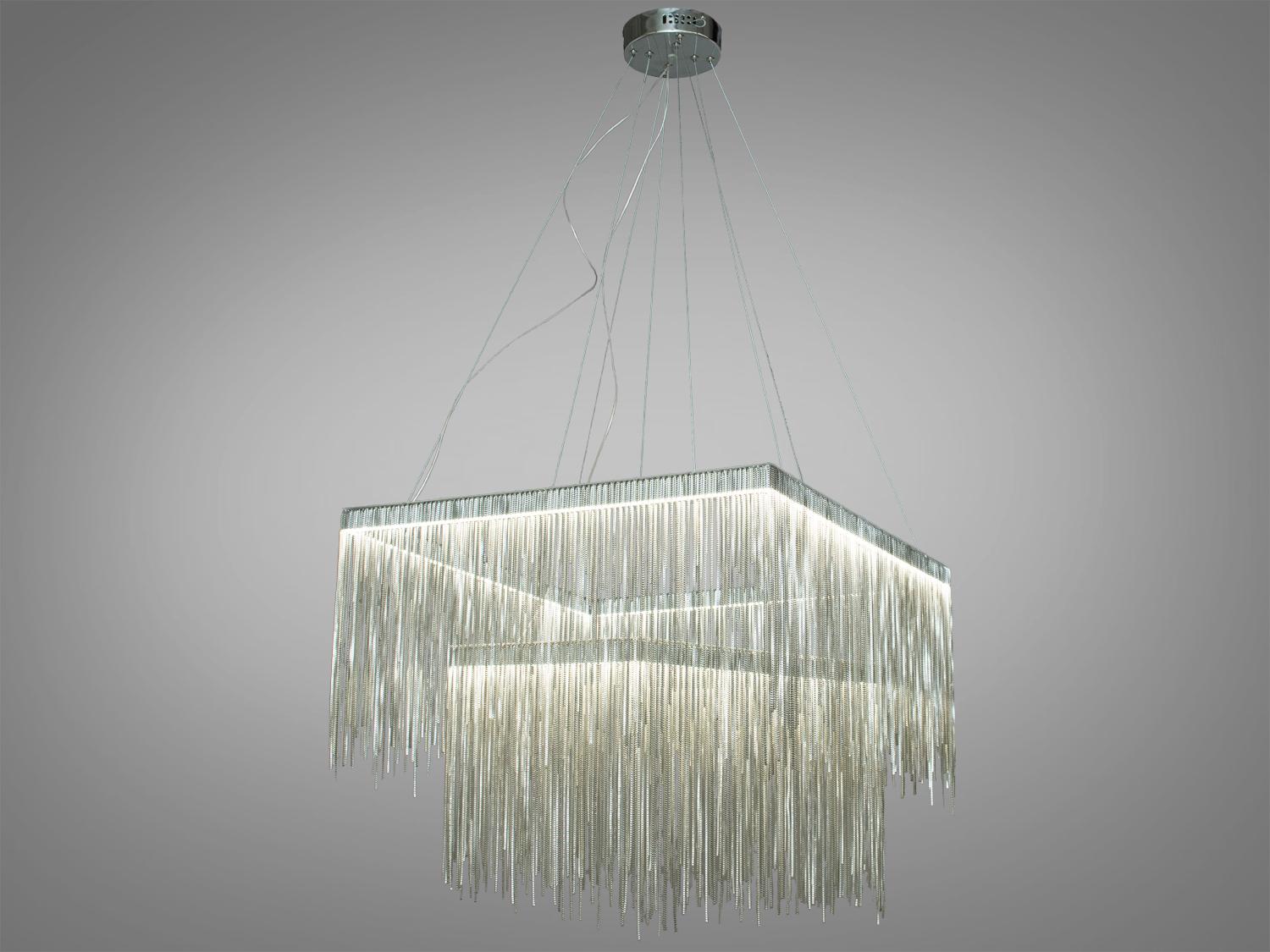 Люстра светодиодная 65 Вт Хром (LSD-600+400F-HR) - фото 1 Люстра светодиодная 65 Вт Хром (LSD-600+400F-HR) - фото 1