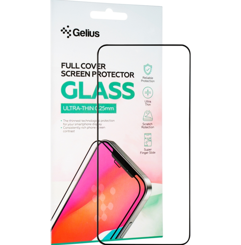 Защитное стекло Gelius Full Cover Ultra-Thin 0.25mm для Samsung S906 (S22 Plus)/S916 (S23 Plus) Black