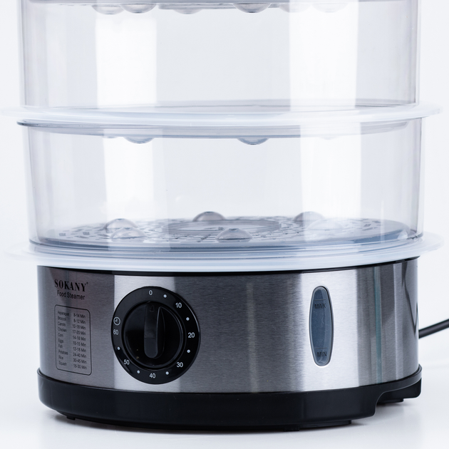 Пароварка многофункциональная Sokany SK-07018 электрическая 11 л (70687) - фото 3 Пароварка многофункциональная Sokany SK-07018 электрическая 11 л (70687) - фото 3