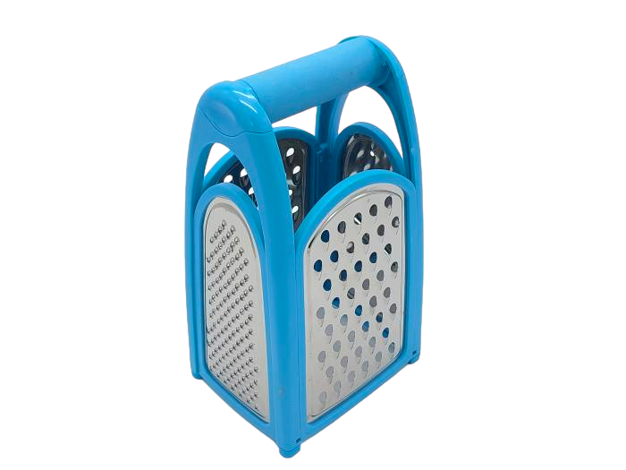 Терка кухонная четырехсторонняя для овощей нержавеющая сталь с пластиковой ручкой H 21 см (08963) Терка кухонная четырехсторонняя для овощей нержавеющая сталь с пластиковой ручкой H 21 см (08963)