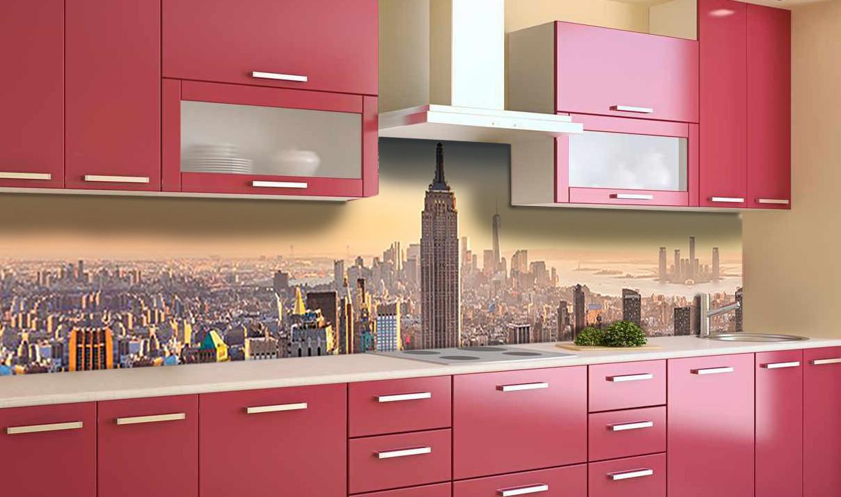 Кухонный фартук Небоскреб из самоклеющейся виниловой пленки 60х250 см Бежевый Кухонный фартук Небоскреб из самоклеющейся виниловой пленки 60х250 см Бежевый