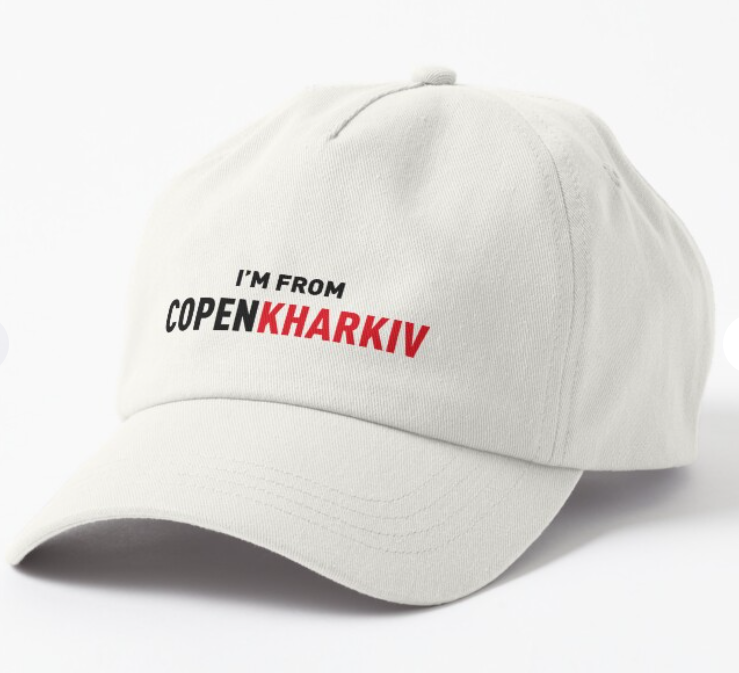 Кепка унисекс Malfini с патриотической надписью "I'm from copenKharkiv" Белый (УКР377К-2)