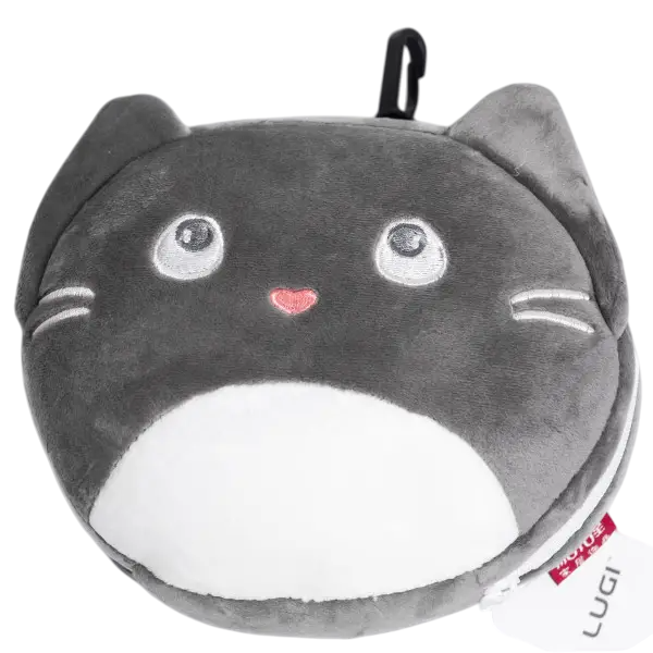 Набор дорожный подушка-трансформер Fine и маска для сна Cat 2в1 Серый