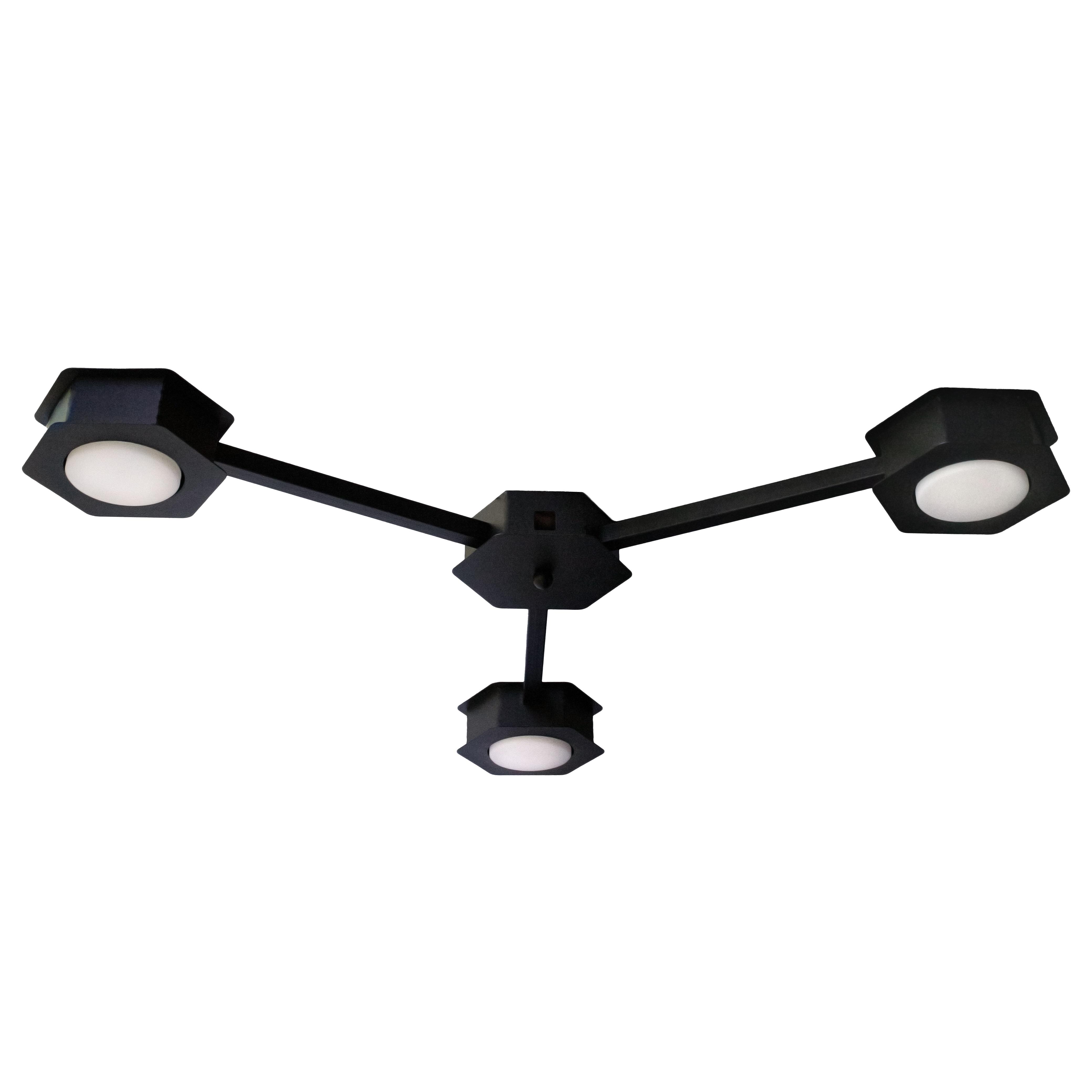 Люстра потолочная MSK Electric Space NL 13040-3 BK на три плафона под лампы GX53 Черный