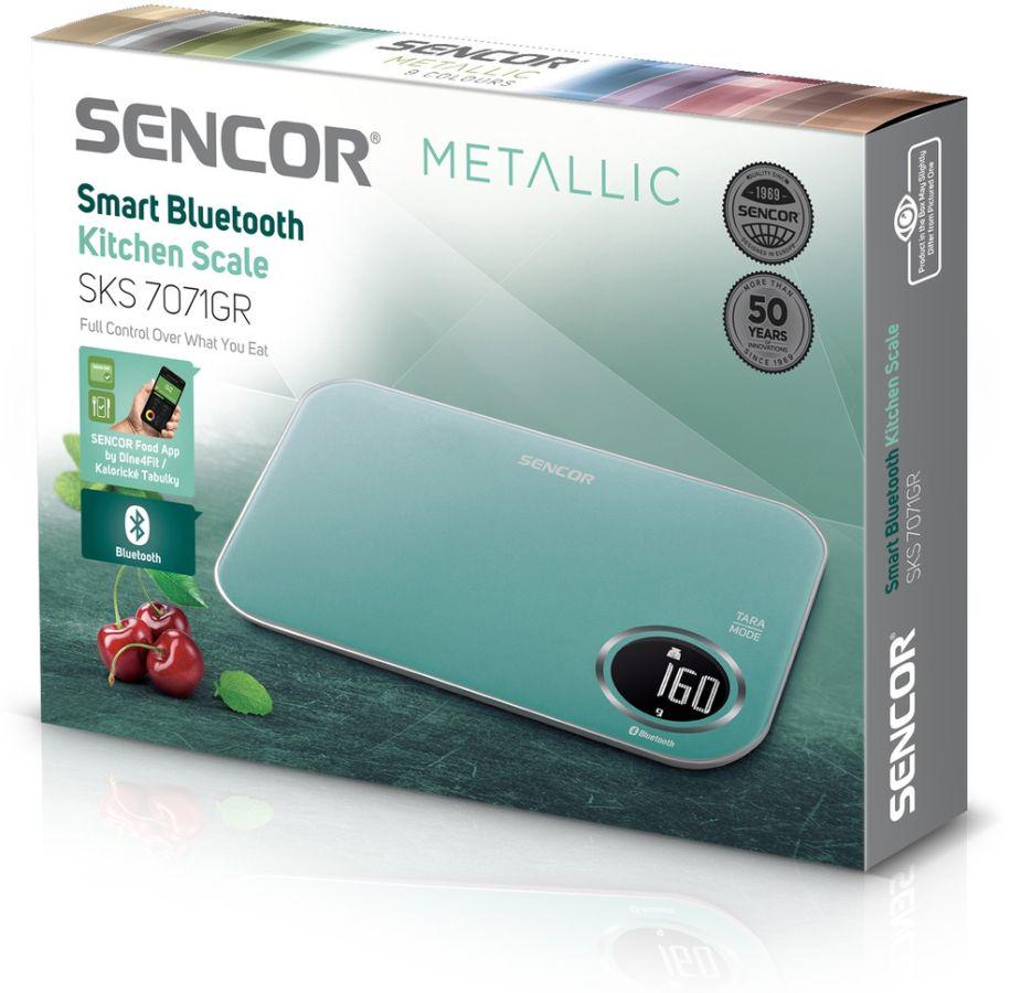 Весы кухонные Sencor SKS7071GR с Bluetooth до 5 кг Зеленый (620747) - фото 8 Весы кухонные Sencor SKS7071GR с Bluetooth до 5 кг Зеленый (620747) - фото 8