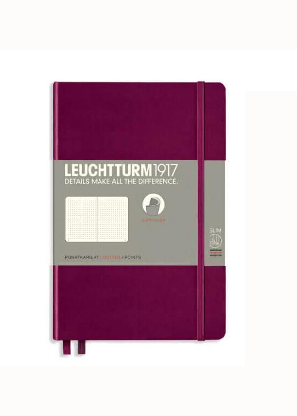 Блокнот Leuchtturm1917 Paperback B6 м'яка обкладинка крапка Винний (359683)