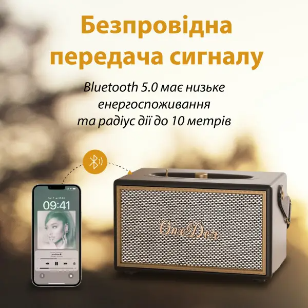 Колонка OneDer D6 BT/TF/USB/AUX 40 Вт Коричневий - фото 3 Колонка OneDer D6 BT/TF/USB/AUX 40 Вт Коричневий - фото 3