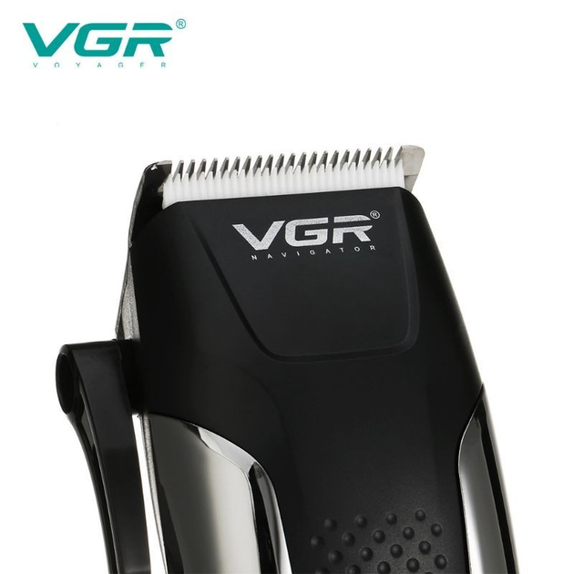 Машинка для стрижки VGR V-120 Pro 8 насадок/ножницы Черный (1270755269) - фото 8