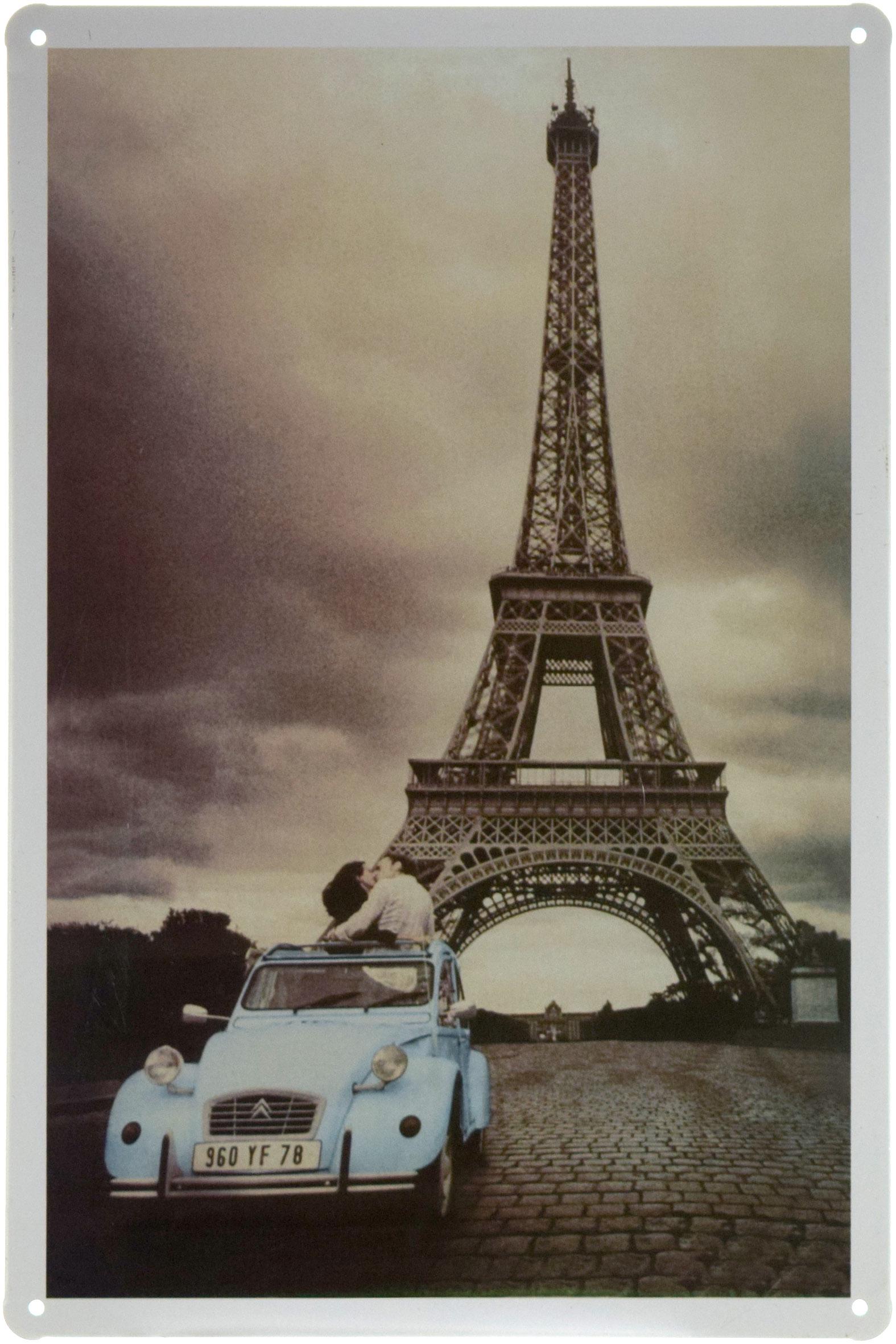 Табличка металева Париж Сітроен/Paris Blue Citroen Car 20x30 см