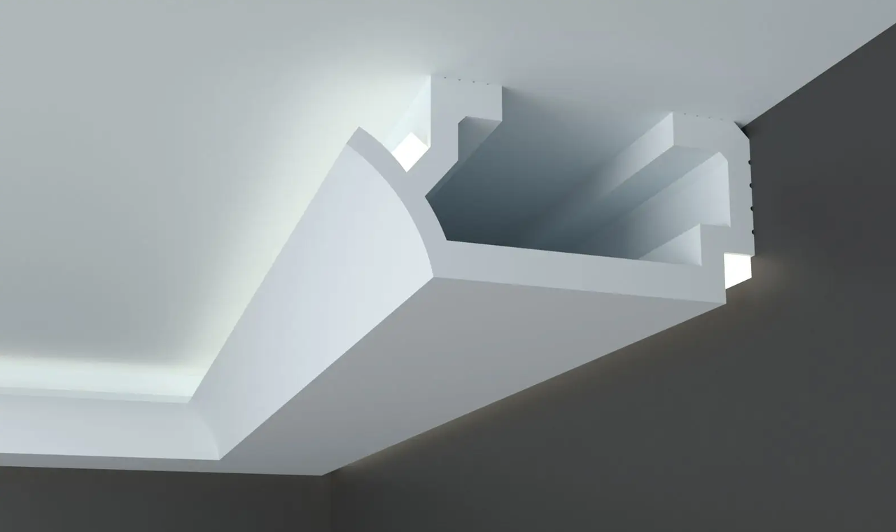 Карниз для LED освітлення серія D Tesori KD 410 жорсткий 1150 мм (2328283525)