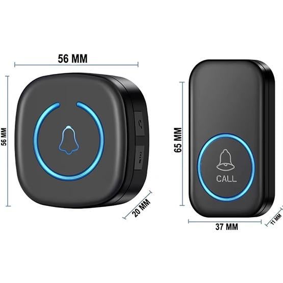 Дзвінок дверний бездротовий DB16-EU від мережі 220V Чорний - фото 5 Дзвінок дверний бездротовий DB16-EU від мережі 220V Чорний - фото 5