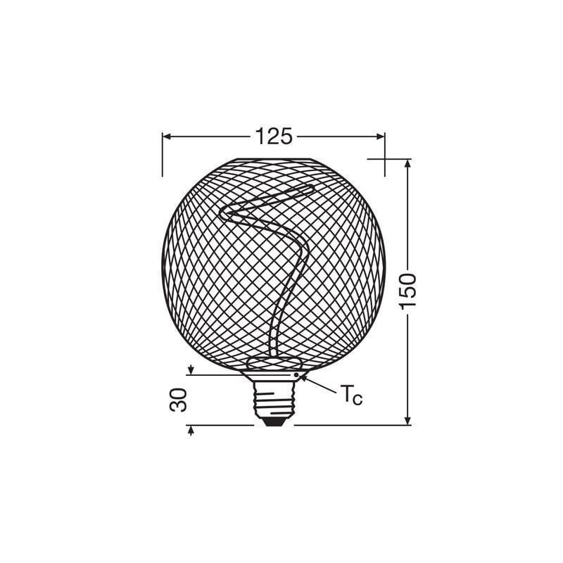 Лампа світлодіодна Osram LED DECO G125 філаментна 3,5W 220V 170lm 1800K E27 DIM 125x150 мм Gold (4058075840201) - фото 4