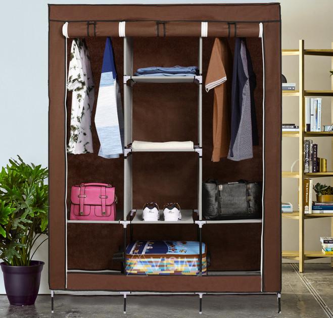 Шафа-органайзер для одягу/взуття Storage Wardrobe 88130 тканинна 175х130х45 см (88130) - фото 3