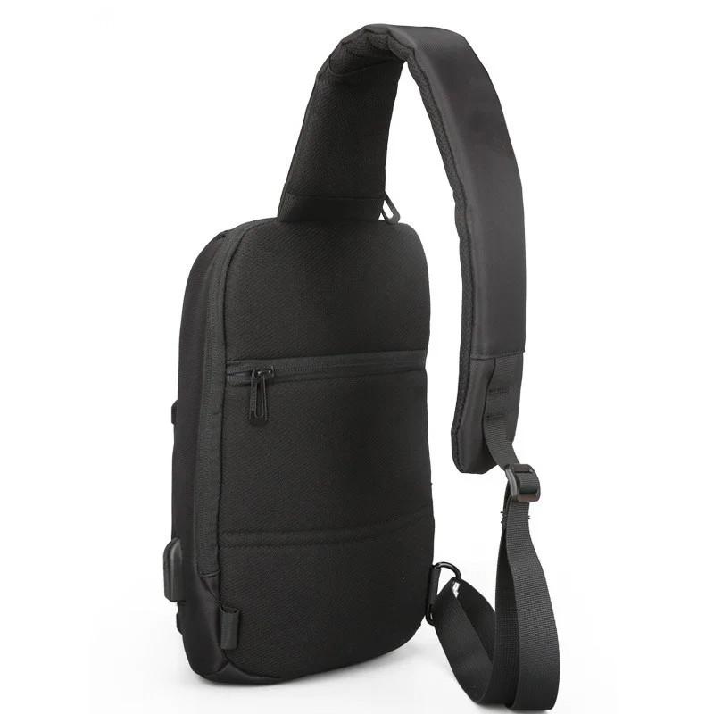 Рюкзак на одно плечо Kingsons KS3174W Black 10.1" с USB зарядкой