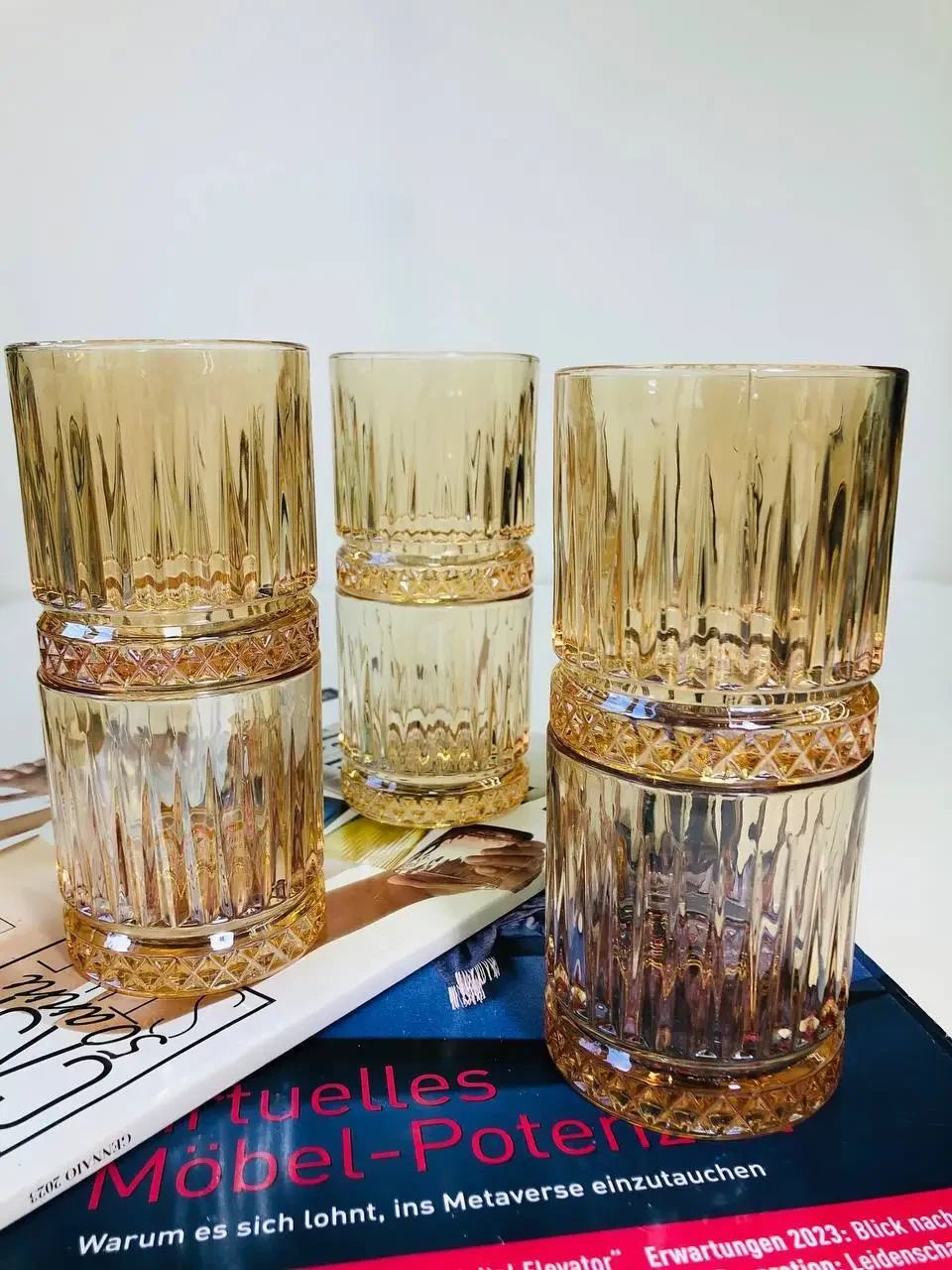 Набор стаканов для виски Бандл 230 мл 6 шт. Янтарный (21-102-325) - фото 2 Набор стаканов для виски Бандл 230 мл 6 шт. Янтарный (21-102-325) - фото 2