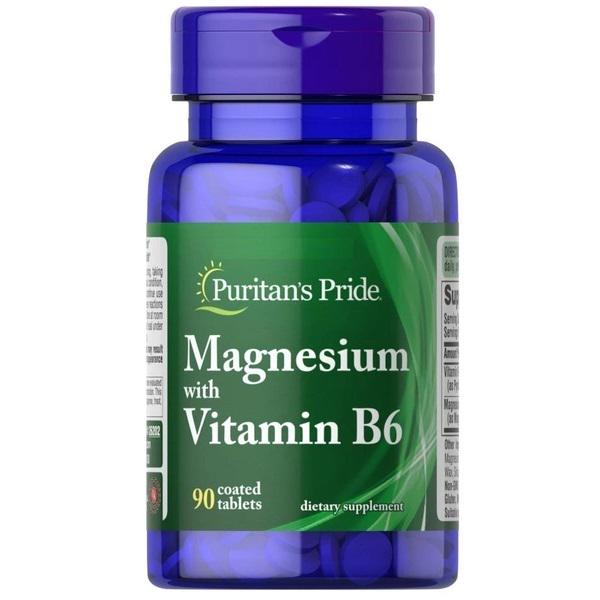 Вітамінно-мінеральний комплекс Puritan's Pride Magnesium with Vitamin B6 90 tabs (000020519)