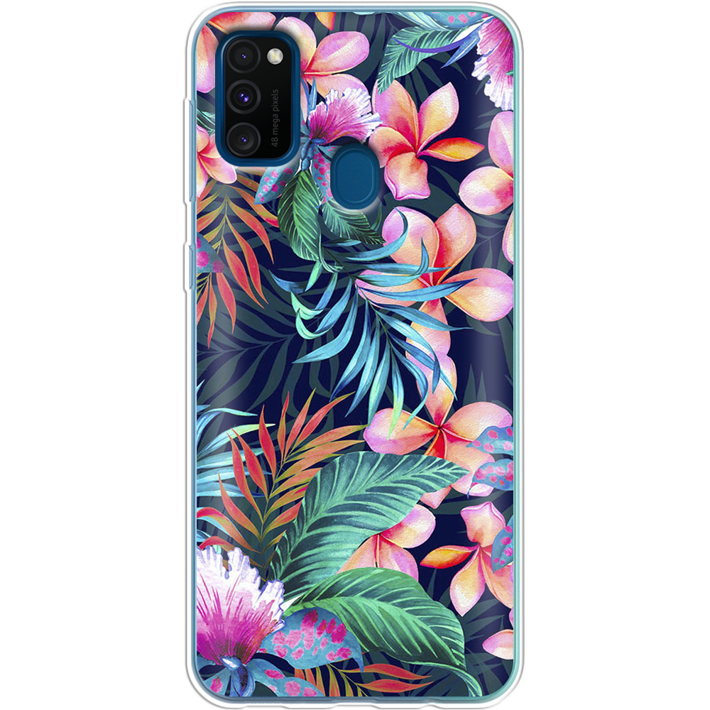 Чехол с рисунком Boxface Samsung M307 Galaxy M30s flowers in the tropics Прозрачный силикон (38209-up1971-38209)
