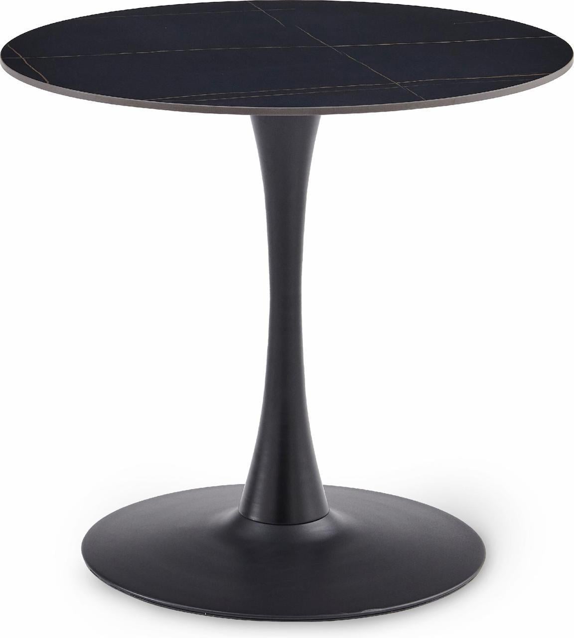 Стол обеденный Olsen Ø 80 см Etna top black base (13834)