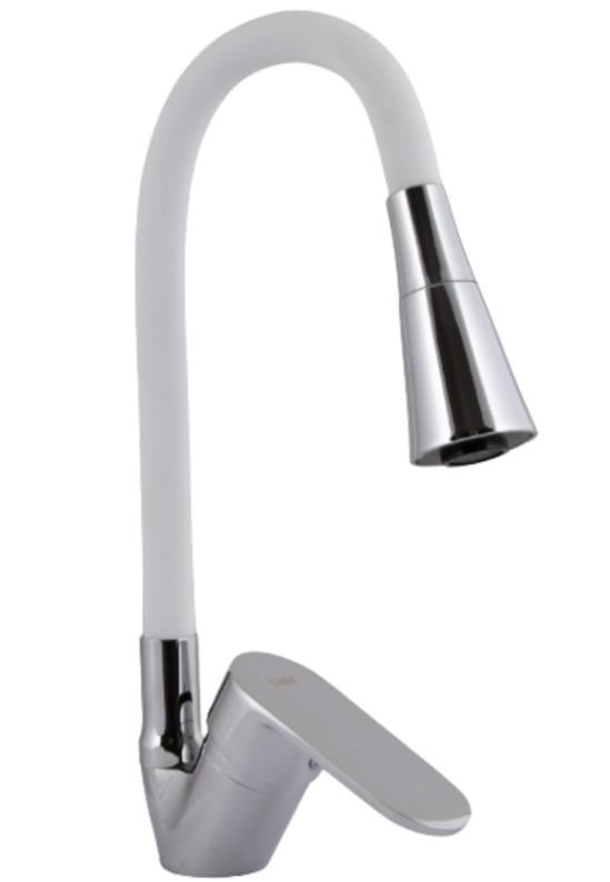 Змішувач для кухні Lidz Tani 008F3 з гнучким виливом k40 White/Chrome (LDTAN008F3WCR37037)