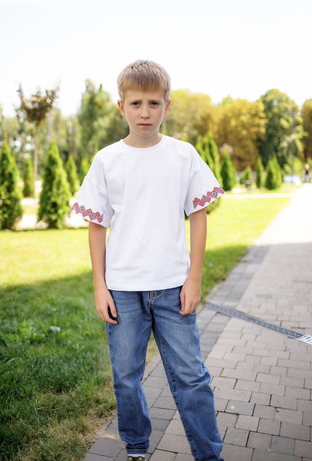 Вышиванка для мальчика Koala fashion орнамент р. 170 Белый