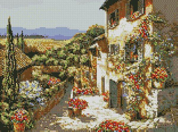 Алмазная мозаика Идейка Города Маленькая Италия 30х40 см холст на подрамнике (АМ6057-mt)