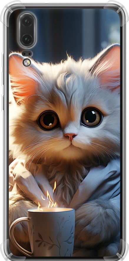 Чехол на Huawei P20 White cat (5646sp-1396-42517)