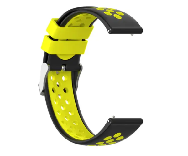 Ремешок силиконовый New Sport для Amazfit Pop 3R/Pop 3S 22 мм Черный с желтым (50387) Ремешок силиконовый New Sport для Amazfit Pop 3R/Pop 3S 22 мм Черный с желтым (50387)