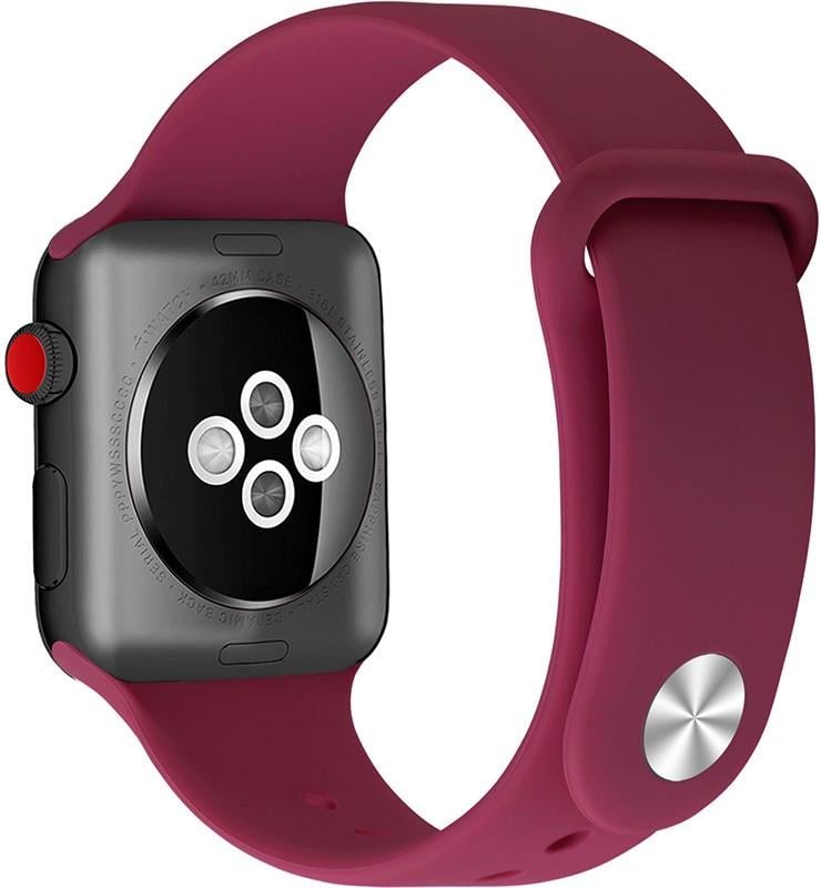 Ремешок UWatch Silicone Strap for Apple Watch 38/40 мм Rose/Red - фото 2