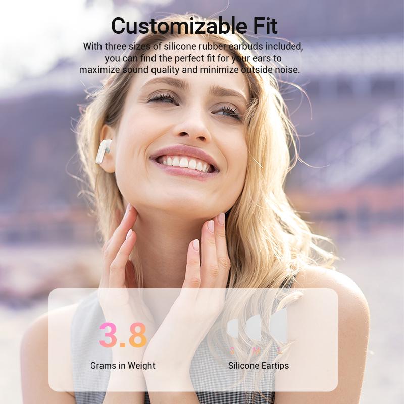 Навушники бездротові Vention Air A01 Bluetooth 5.3 TWS 24 год LED 10 мм AAC/SBC Hi-Fi водонепроникні IPX4 Чорний (NBMB0) - фото 11