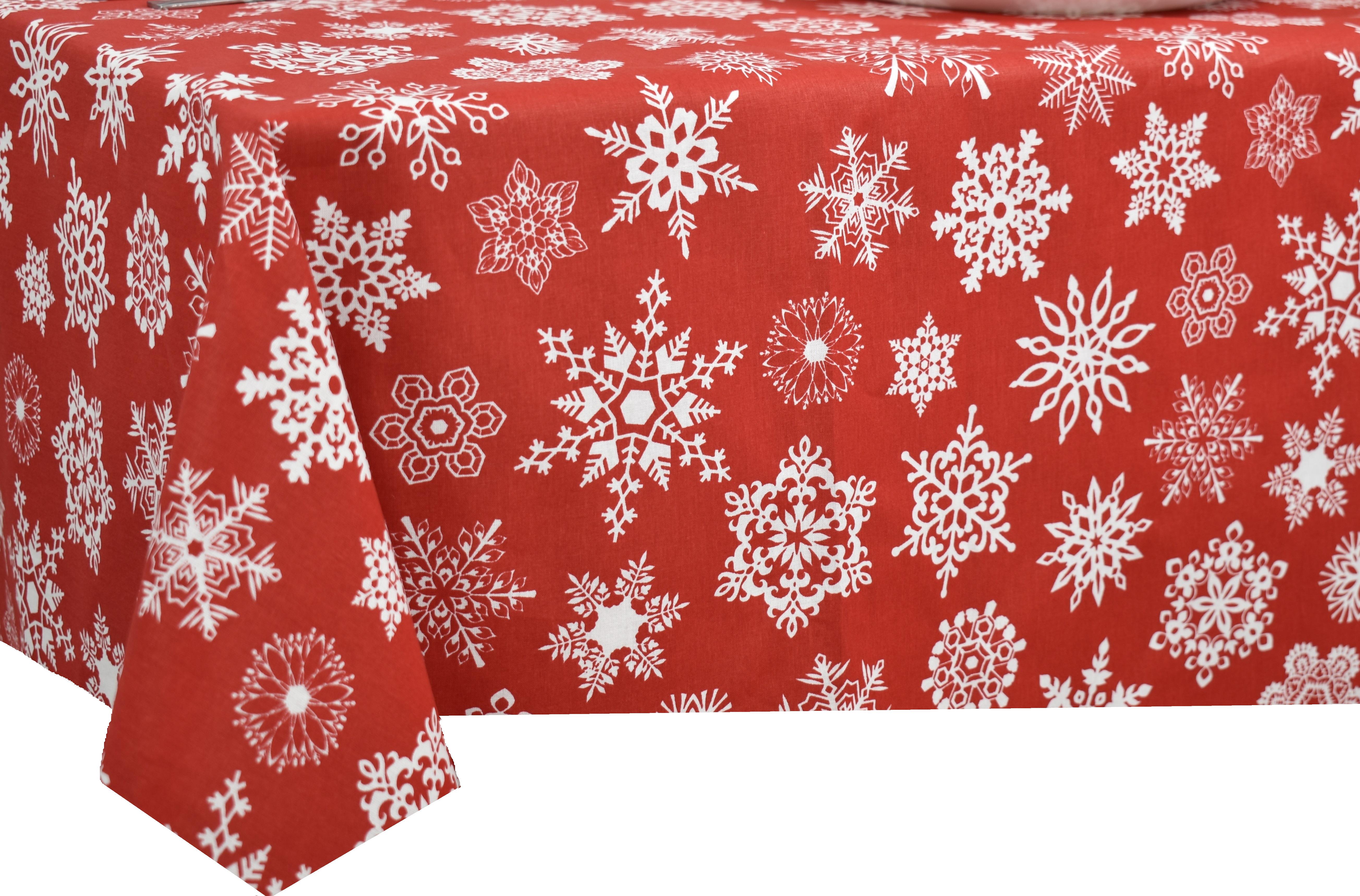 Скатерть для стола Снежинки 235х150 см Красный (33244) Скатерть для стола Снежинки 235х150 см Красный (33244)