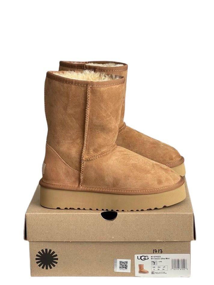 Уги жіночі UGG Short Platform Chestnut р. 40 Помаранчевий (20370)