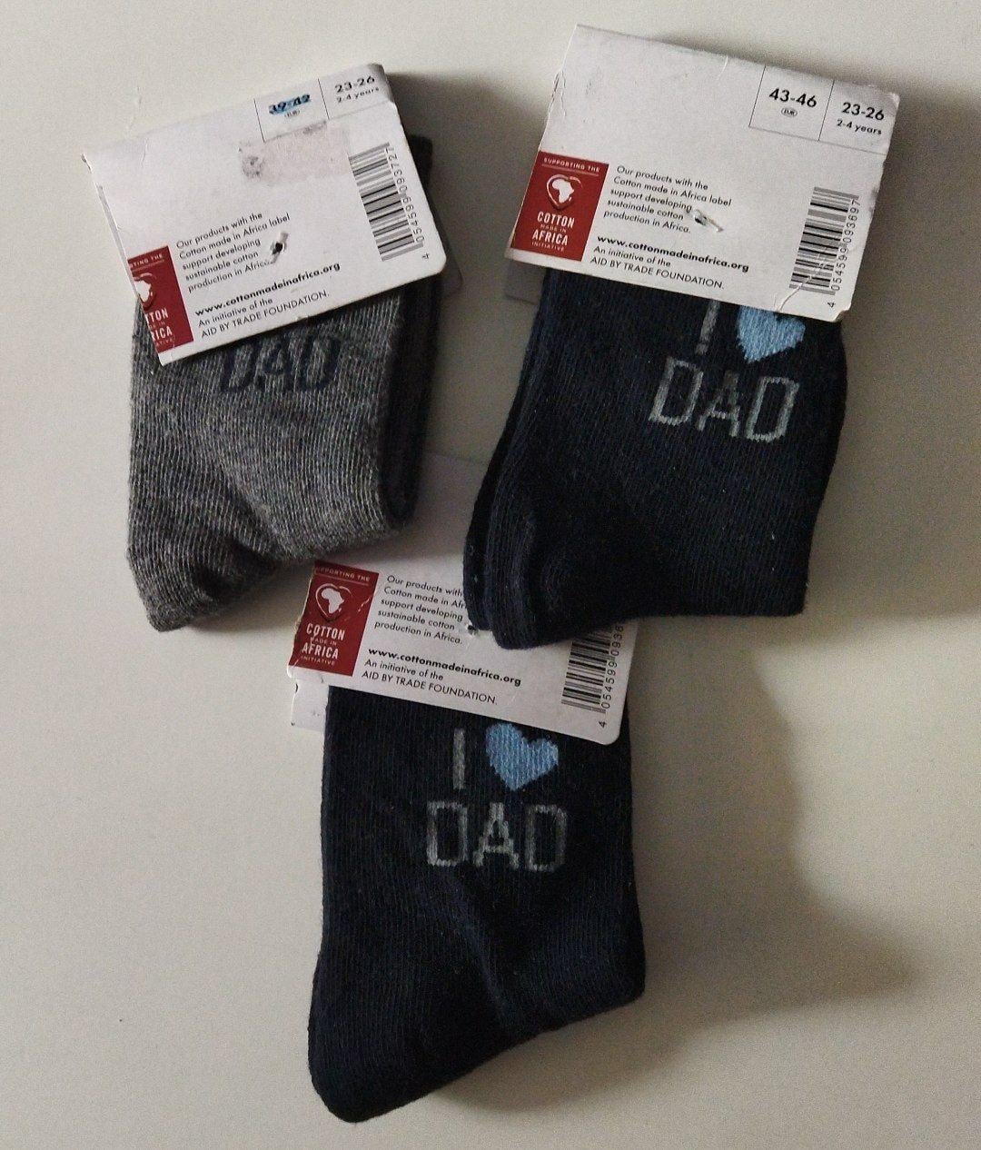Комлект дитячих шкарпеток I love dad 3 пари р. 23-26