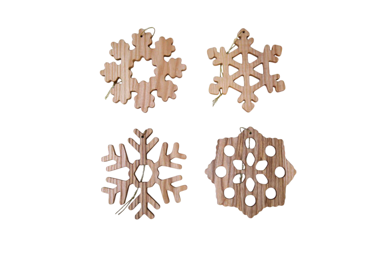 Украшения новогодние Снежинки десны D11 x 0.8 см 4 шт. (WD-199.3)