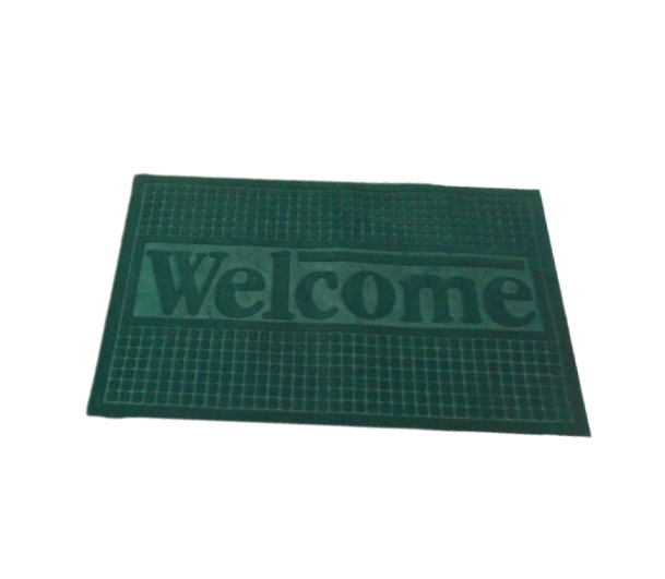 Коврик придверный Stenson Welcome N01576 38х58 см Темно-зеленый