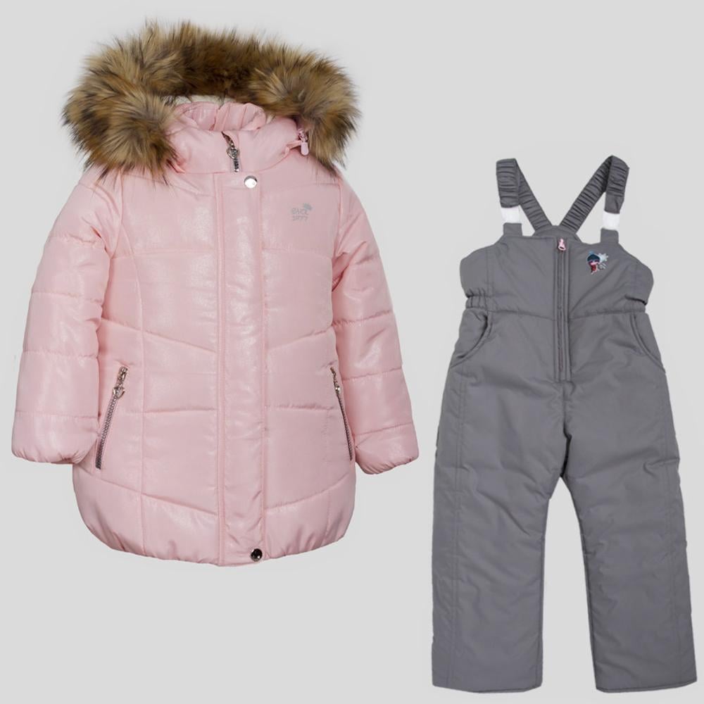 Комплект зимний Эволюшн Goldy 128 см Розовый/темно-серый (24-ЗД-18)