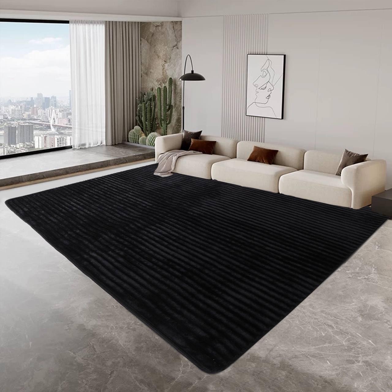 Коврик прорезиненный с ворсом 150х200 см Черный (Д-am-sharp-plus-001-01)