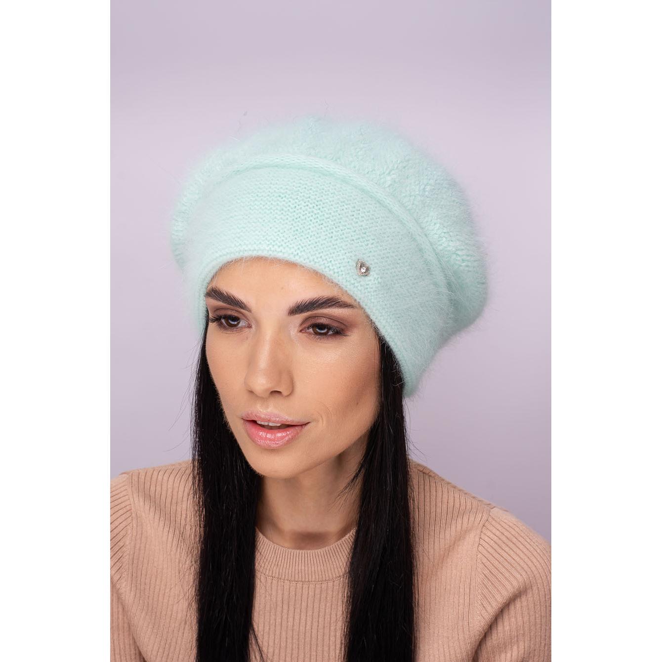 Берет женский двойной ангоровый Leks Жаклин one size Мята