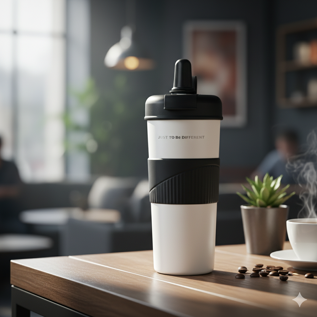 Термокухоль JUST TO BE DIFFERENT з соломинкою та чайним інфузором антиковзна без BPA 650 мл Чорно-білий (2803287782) - фото 7 Термокухоль JUST TO BE DIFFERENT з соломинкою та чайним інфузором антиковзна без BPA 650 мл Чорно-білий (2803287782) - фото 7