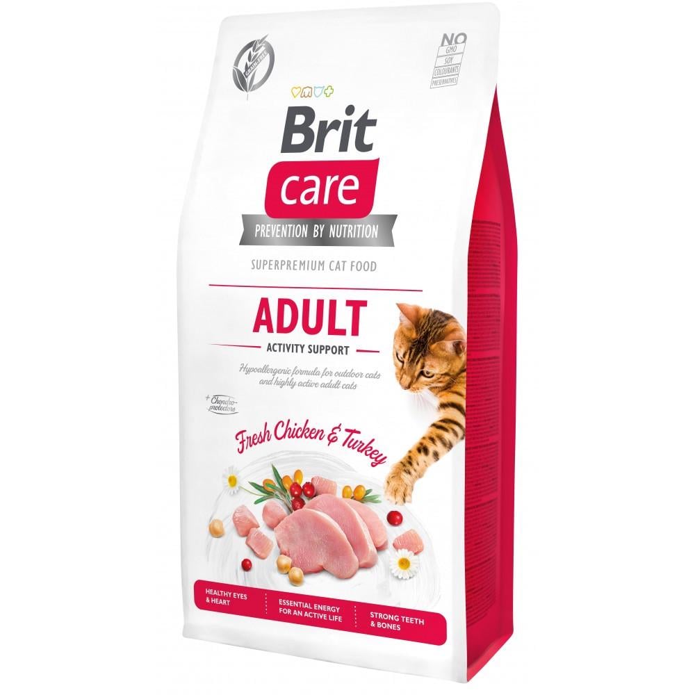 Корм сухой Brit Cat Grain Free Adult Activity Support для уличных и взрослых кошек филе индейки и курицы 7 кг (34806664)