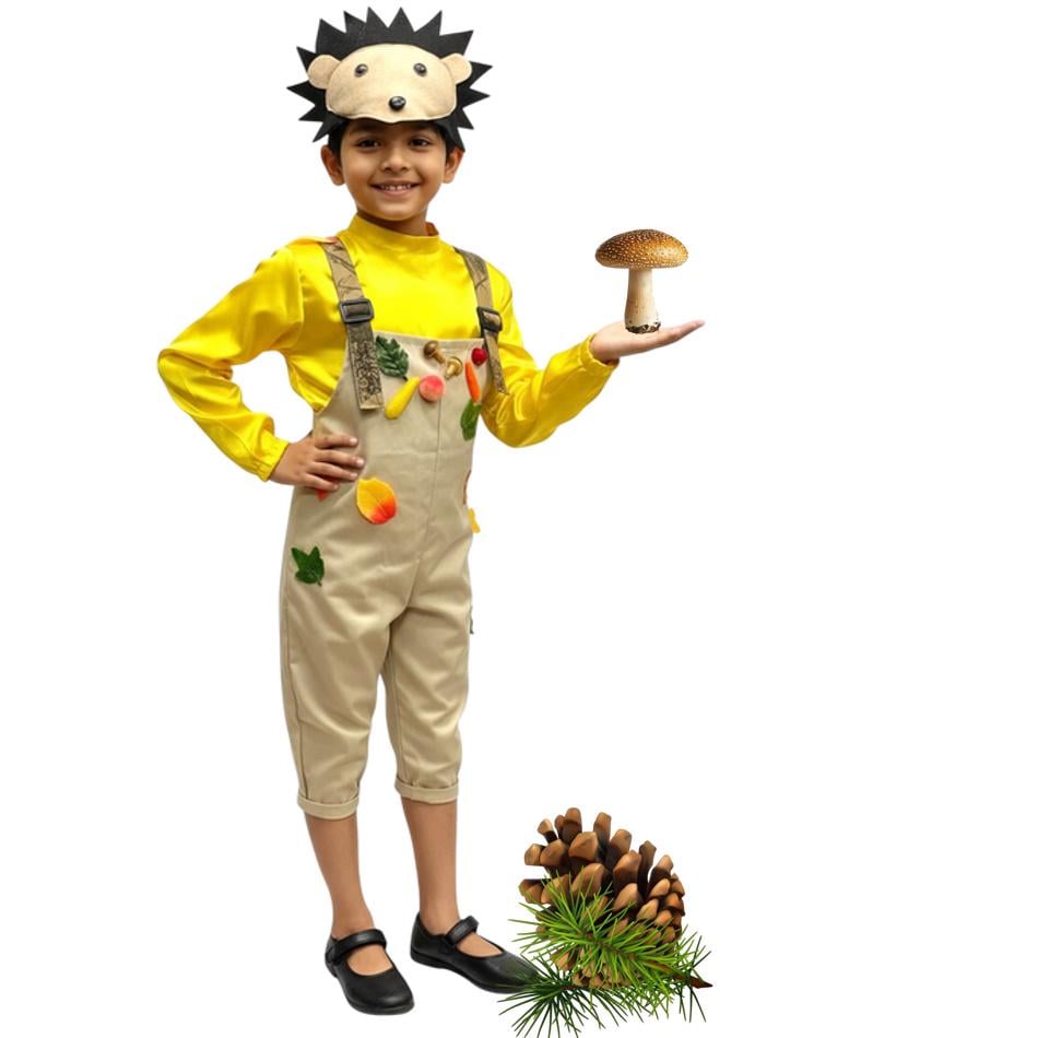 Карнавальный костюм Ежика из атласа и коттона 104 см