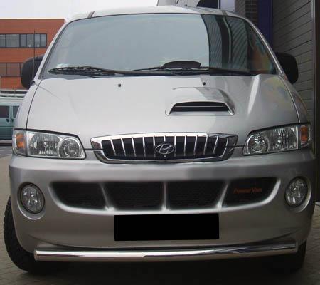 Передняя защита ST008 CAN для Hyundai H200 H1 Starex 1998-2007 гг. нержавеющая сталь Хром