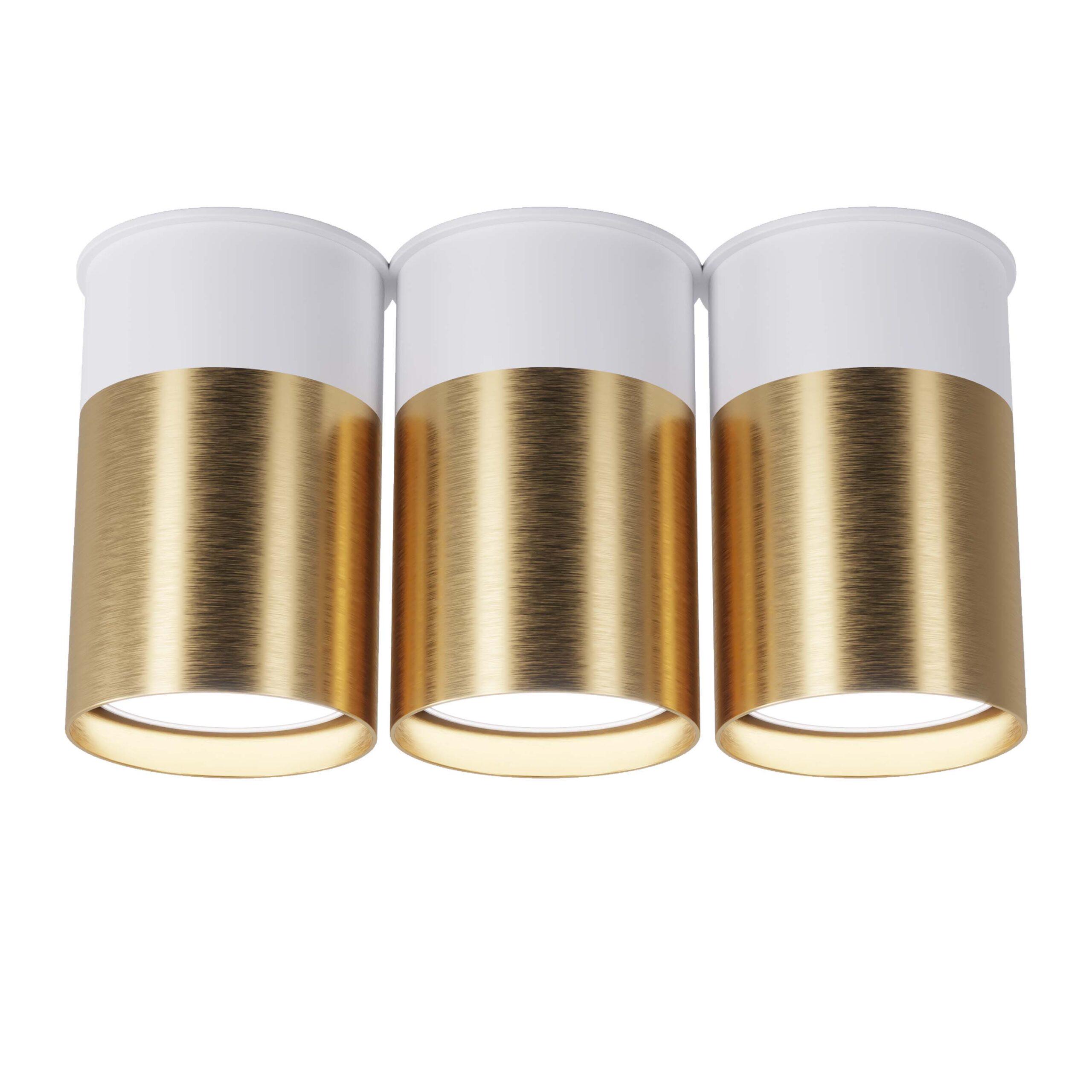 Точечный спот BP тройной Black/White Gold (25606-4)