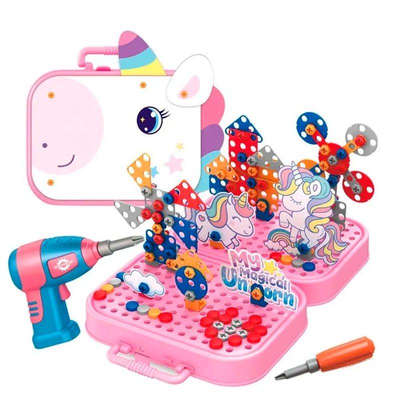 Мозаика H 321-336 24 Единорог 298 деталей/электрический шуруповерт/инструменты/чемоданчик/герои - фото 3 Мозаика H 321-336 24 Единорог 298 деталей/электрический шуруповерт/инструменты/чемоданчик/герои - фото 3