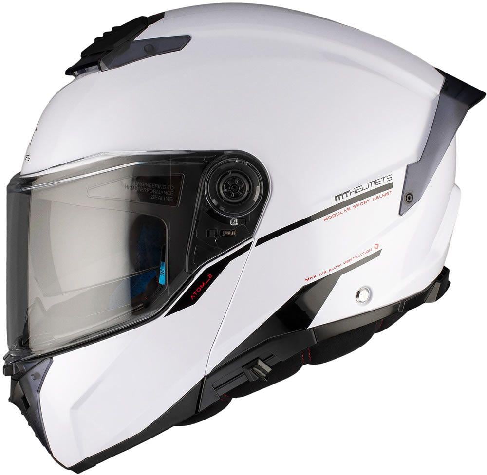 Мотошолом MT HELMETS ATOM 2 SV Solid A0 XS Gloss White (29773)