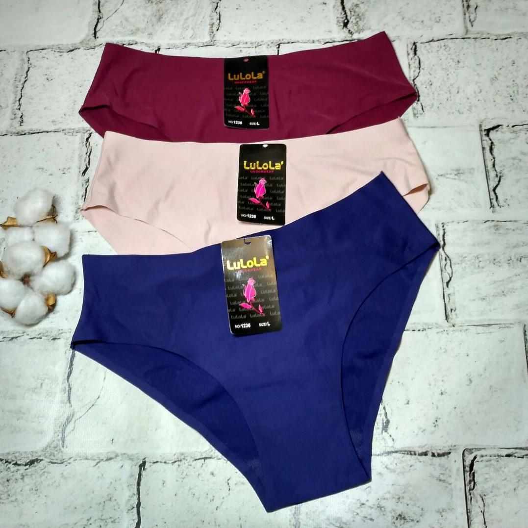 Трусики женские слипы Lulola бесшовные/микрофибра р. 42/L 3 шт. (1236-12)